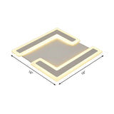 Simple Style Double 7-Shape Led Ceiling Light - Warm/White