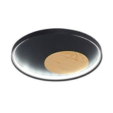Modern Minimalist Disk Metal Ceiling Light Fixture - White/Black Led Flush Mount 12/16/19.5 Wide