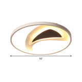 16/20.5 Modern Geometric Ceiling Light Fixture Black & White Acrylic Led