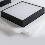 Modern Black Led Square Acrylic Flush Mount Ceiling Lighting Warm/White Light