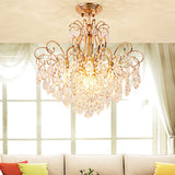 Modern 7-Light Gold Ceiling Flush Mount Fixture For Living Room - Sleek & Stylish