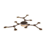 Minimalist Acrylic Flushmount Starburst Ceiling Light Fixture In Warm/White - 33.5/39 Wide Brown