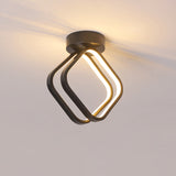 Minimalist Black/White Led Ceiling Light - Acrylic Rhombus Flush Mount Lighting With Warm/White/3