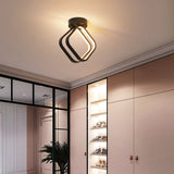 Minimalist Black/White Led Ceiling Light - Acrylic Rhombus Flush Mount Lighting With Warm/White/3