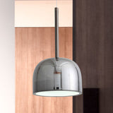 Contemporary Black Dome Ceiling Light - Metal Pendant Fixture For Study Room