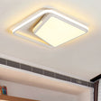 16’/19.5’ Metal Square Ceiling Mount Light Fixture - Contemporary Black/White Flush In