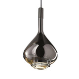 Modern Rose Gold Pendant Light With Beaker-Inspired Design - Clear/Smoke Glass Ideal For Dining Room