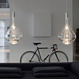 Modern Rose Gold Pendant Light With Beaker-Inspired Design - Clear/Smoke Glass Ideal For Dining Room