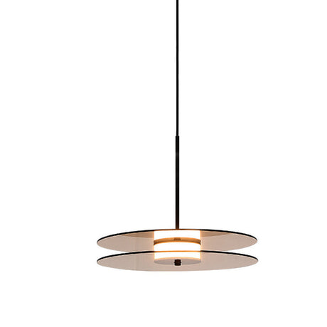 Nordic Tan Glass Disc Pendant Light Fixture - Perfect For Dining Room Ceiling