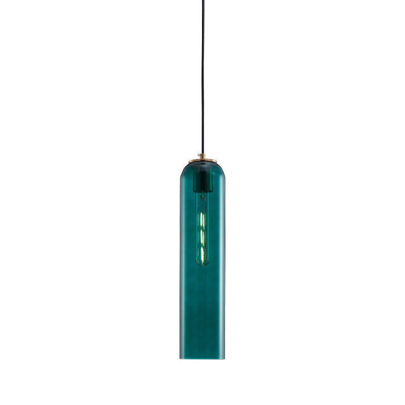 Nordic Style Green Glass Pendant Light For Bedroom