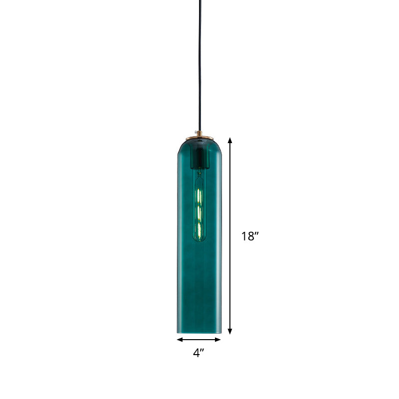 Nordic Style Green Glass Pendant Light For Bedroom