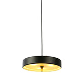 Contemporary Disk Pendant Light - Blue/White/Black Metal Bedroom Hanging Lamp