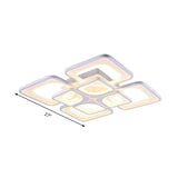 23.5’/27’ Led Bedroom Ceiling Light Semi Flush Mount Fixture With Acrylic Shade In Warm/White