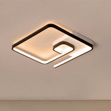Nordic Squared Flush Lighting Slim Acrylic Led Ceiling Mount - 16.5/20.5 W White/Black Warm/White
