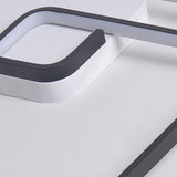 Nordic Squared Flush Lighting Slim Acrylic Led Ceiling Mount - 16.5/20.5 W White/Black Warm/White