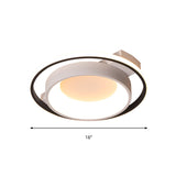 Modernist Style Metallic Dish Ceiling Lamp - 16’/19.5’ Dia Led Flush Mount In Warm/White Light