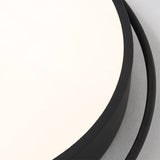 Round Black Led Flush Mount Ceiling Light In Warm/White - 18 Or 21.5 Diameter