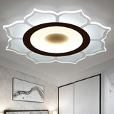 Contemporary Flower Acrylic Ceiling Light: 16.5/20.5 Wide Led Flush Mount With Warm/White Light And