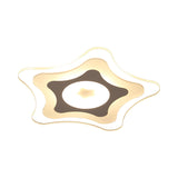 Simple Acrylic Led Flush Ceiling Light With Five-Pointed Star Design - Warm/White/3 Color 16.5/20.5