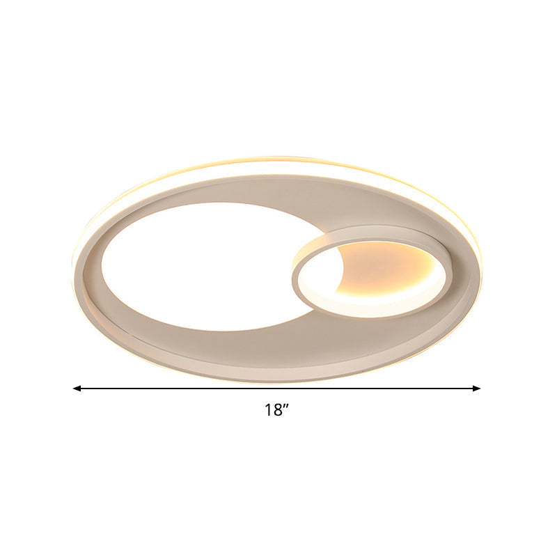 Modernist Led Acrylic Ceiling Light Fixture - 18/21.5 Diameter Warm/White Remote Control Dimming