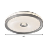 Macaron Flush Mount Led Ceiling Lamp - Grey/Pink/Brown Round Design With High Penetrated Acrylic