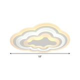 15/18/23.5 W Acrylic Cloud Flush Mount Led Light Fixture In Warm/White - Minimalist Indoor Lighting