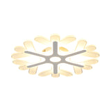 Modern White Coral Flush Ceiling Light With Led Acrylic Lamp In 3 Color Options