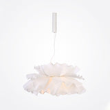Nordic Wavy Fabric Pendant Light - Black/White 1 Head Ideal For Bedroom Ceiling