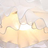 Nordic Wavy Fabric Pendant Light - Black/White 1 Head Ideal For Bedroom Ceiling