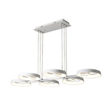 Circular Metal Hanging Light Pendant Chandelier - Simple Style White (3/6 Heads) Ideal For Dining
