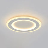 White Halo Flush Mount Led Ceiling Light With Frosted Acrylic Warm/White / Warm