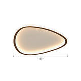Minimalist Black Led Teardrop Metal Ceiling Light - Warm/White/3 Color Options 15/19 Width