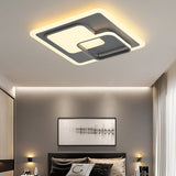 16/19.5 Square Ceiling Mount Light: Contemporary Acrylic Gray Led Flush Warm/White Light Grey / 16