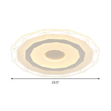 19.5’/23.5’ Ultra - Thin Ceiling Lamp Simple Style Acrylic White Led Flush Mount –