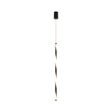 Modern Metal Tube Pendant Light Fixture - Black Led Changing For Bedroom In Warm/White