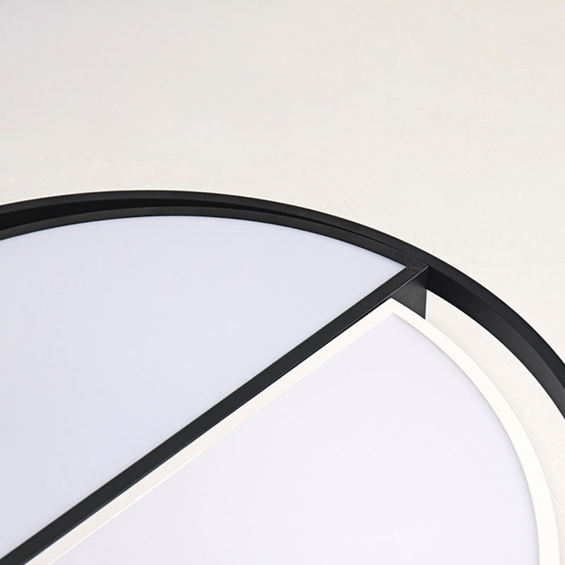 Modern Black Led Ceiling Lamp - Minimalist Acrylic Flush Mount Light In White/3 Color For Bedroom