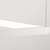 Minimalist Metal Led Hanging Lamp Kit - Rectangle Shape White 23.5’/31.5’/38’ Wide