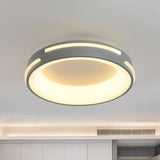 Modern Gray Circle Led Ceiling Light Fixture Warm/White Lighting 18.5/24.5 Wide