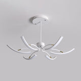 Modern Acrylic Sputnik Chandelier Light Fixture - 6/10 Lights Warm/White Pendant Lighting White