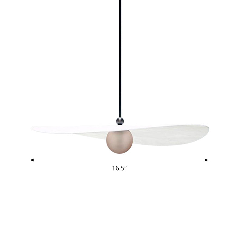 Sleek White Ceiling Light: Minimalist Acrylic Suspension Lamp For Bedroom