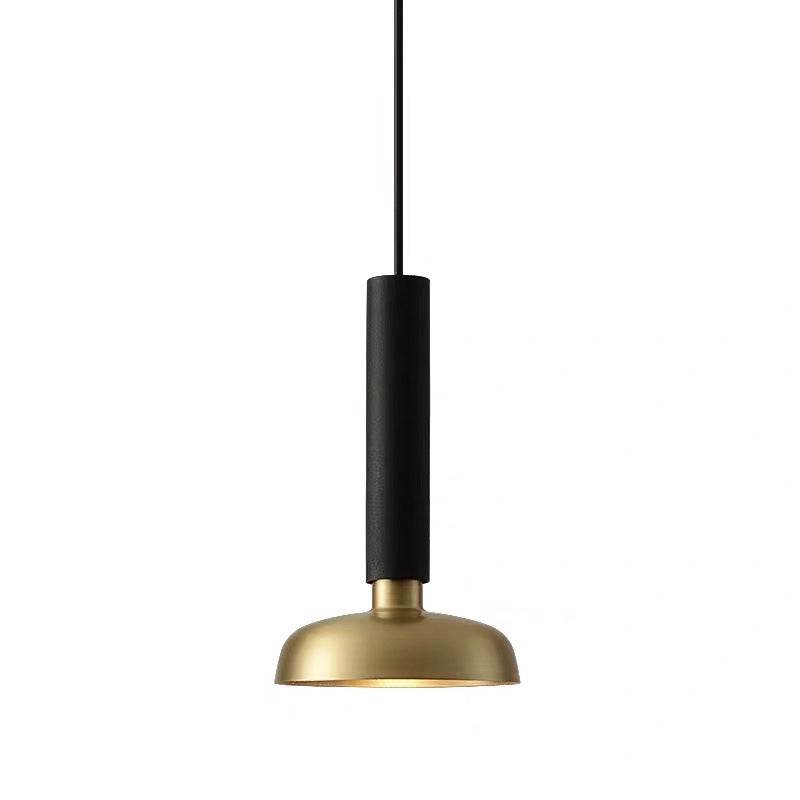 Barn Metal Pendant Light Kit: Minimalist 1-Light Hanging Lamp For Bedside - White/Black