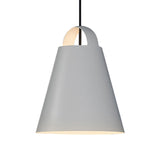 Modernist Trumpet Ceiling Light With Metal Shade - Black/White Suspension Fixture