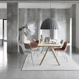 Modern Grey Bowl Metal Pendant Light For Living Room Ceiling - 1 Head Suspension Lamp