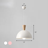 Modern White/Pink Metal Pendant Ceiling Light For Dining Rooms