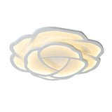 16.5/20.5 Acrylic Flush Mount Led Flower Ceiling Lamp - Modern Style White/Warm Light