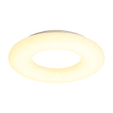 18’/23.5’ Modern Led White Doughnut Acrylic Flush Mount Ceiling Lamp