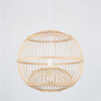 Bamboo Globe Dining Room Pendant Light Fixture - 14’/16’ Dia 1 Modern Style Beige / 14’