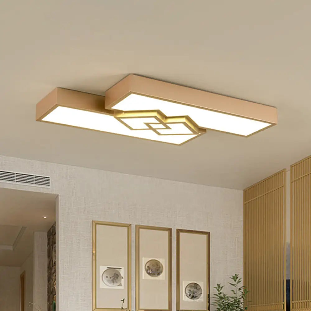 30’/39’ Modern Metallic Led Gold Flushmount Ceiling Light For Living Room / 30’