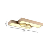 30/39 Modern Metallic Led Gold Flushmount Ceiling Light For Living Room