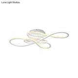31.5’/39’ Modern Acrylic Led Semi - Flush Ceiling Light - Twisted Design Warm/White For Living Room